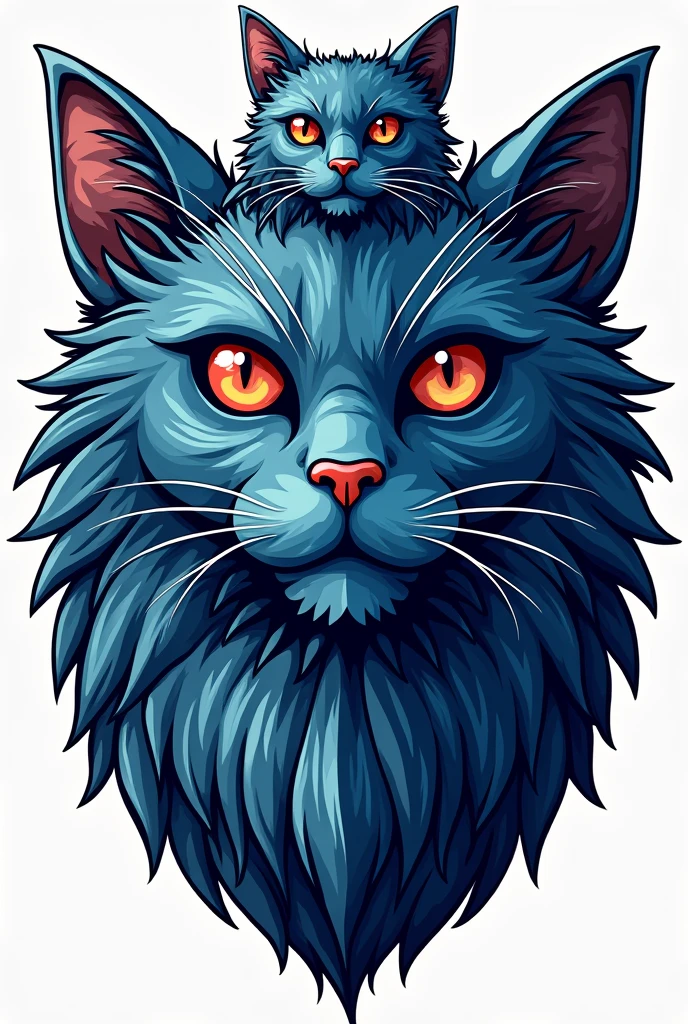 Create a coat of arms with the letters , " Bluecatbr " in high quality , for a motivational profile crie um cat como símbolo épico o menhor único