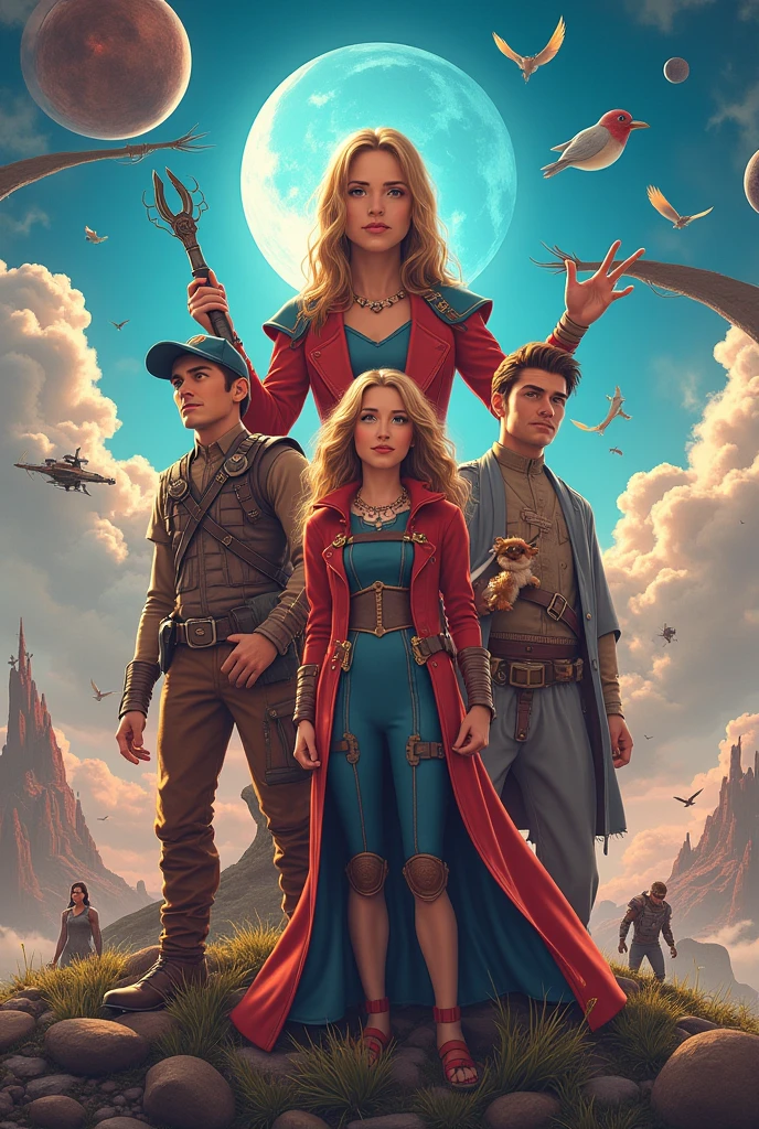 Create a creative image about characters from different films, for a YouTube channel