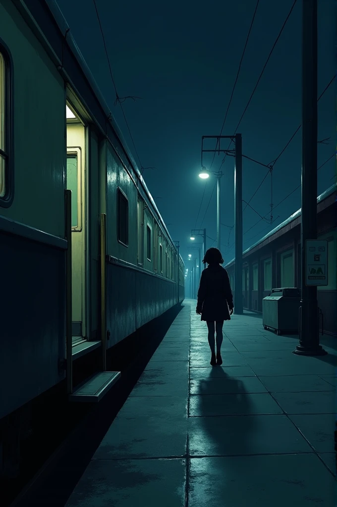 It was late, and the station was nearly deserted. Mia had missed the earlier trains and was left with only one option—the last train home. She boarded the empty carriage, relieved to finally be on her way.