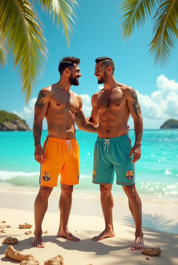 Messi and ronaldo in bikini