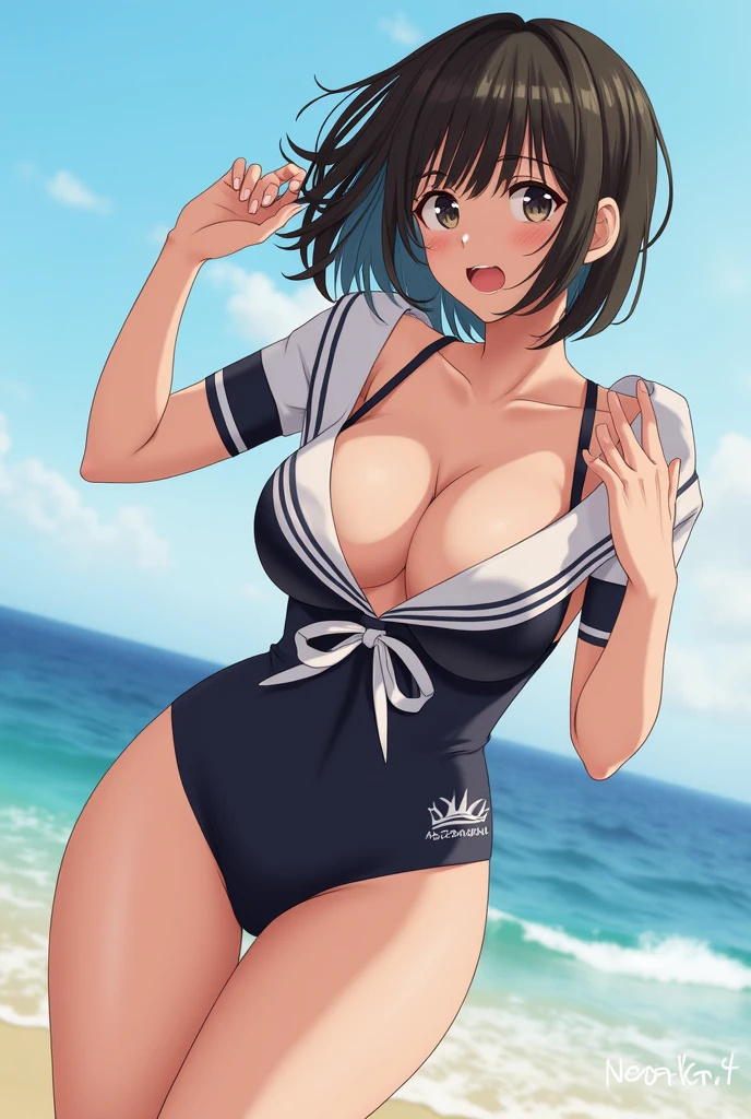Reveal the tuning,Nipple play,shame,Sailor suit,Swimwear