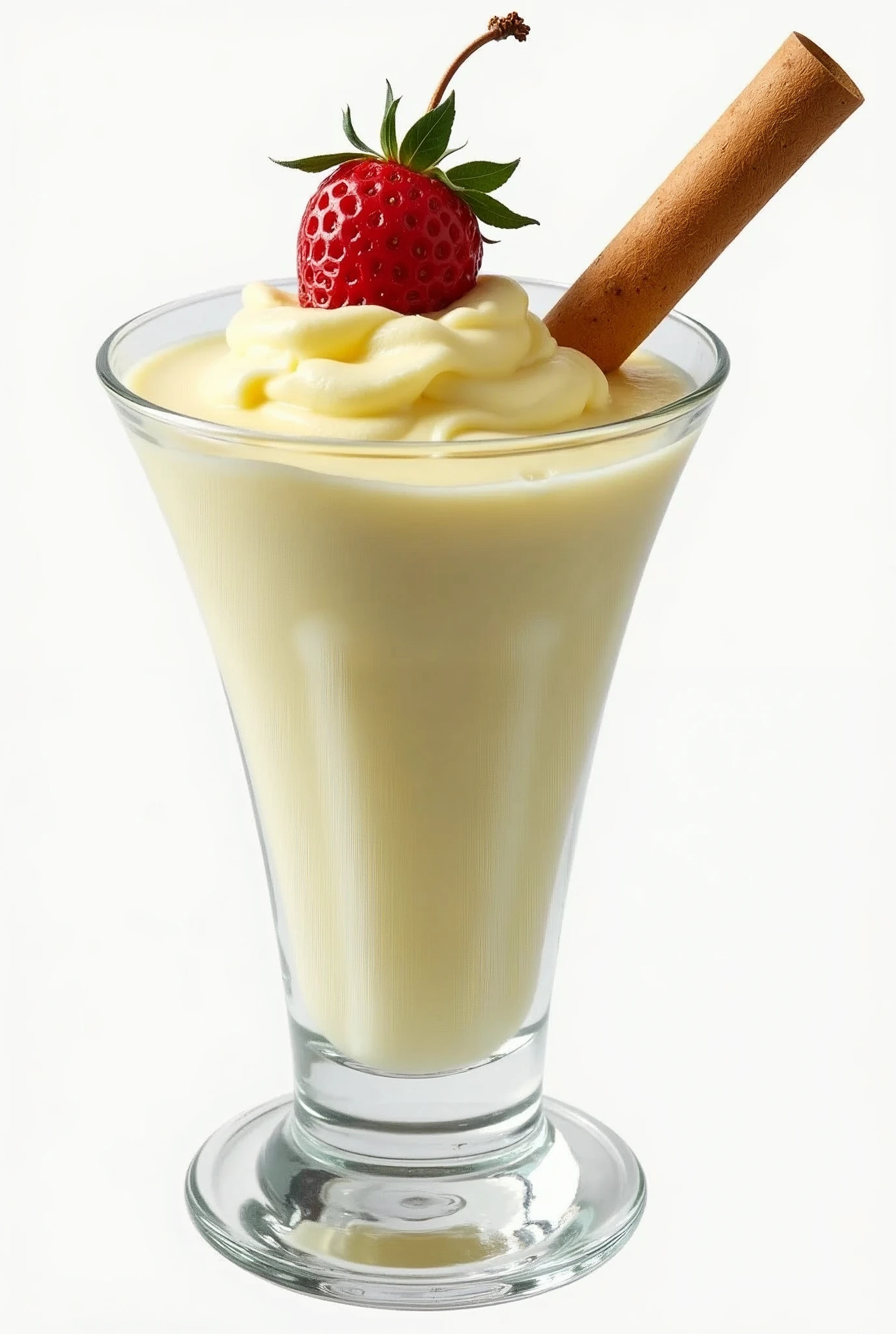 Aguaymanto mousse decorated in a transparent glass in png format
