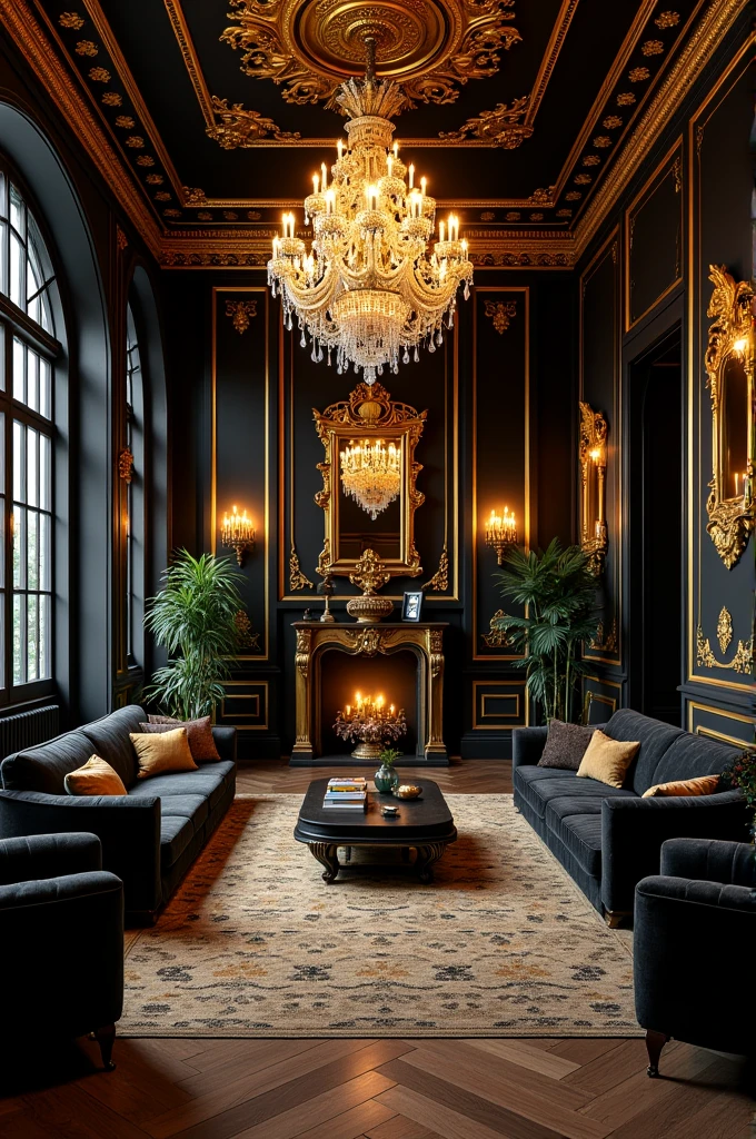 black and gold room 