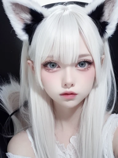 White-haired fox-eared girl