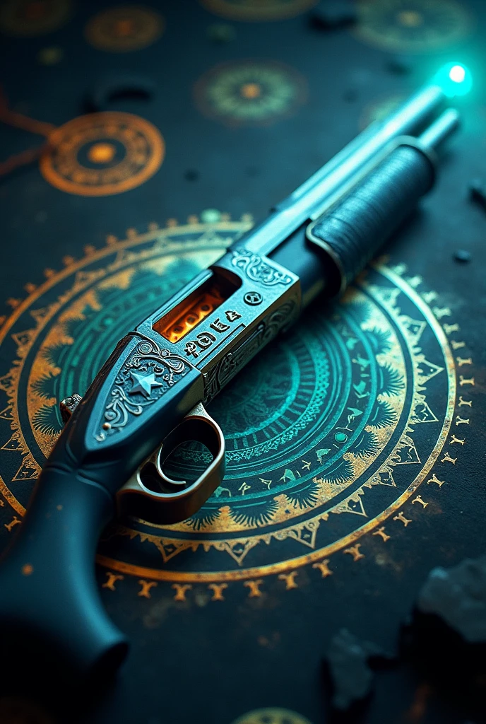 Shotgun with magic circles 