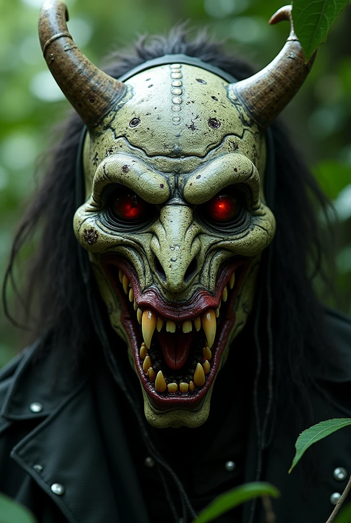 Create an slipknot mask based on brazilian legend Curupira