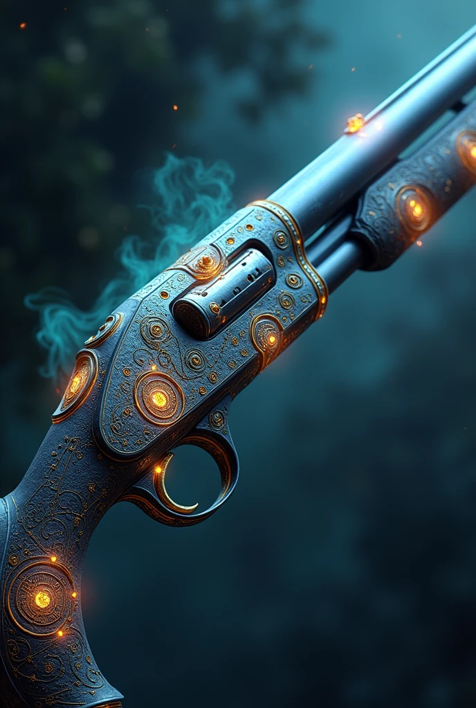Shotgun with magic circles 