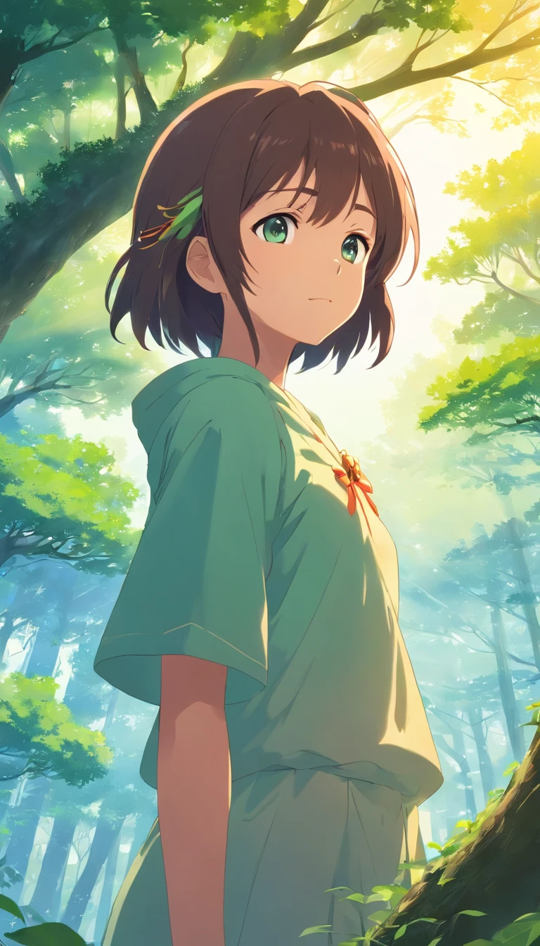 Girl at the tree of peace