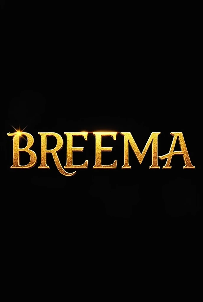 The name Breema is decorated in gold with a black background 