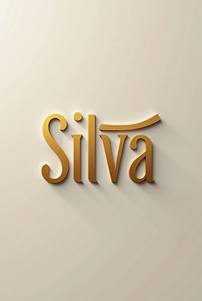 Logo brand with the name Almir Silva mirrored with gold