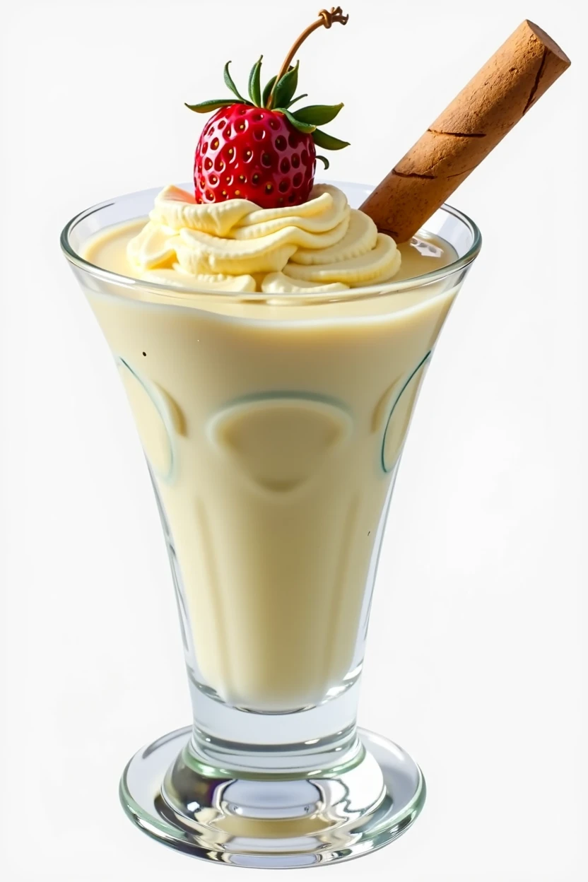 Aguaymanto mousse decorated in a transparent glass in png format