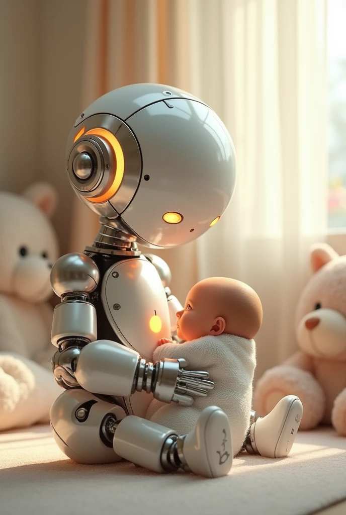 A robot that gives milk to babies