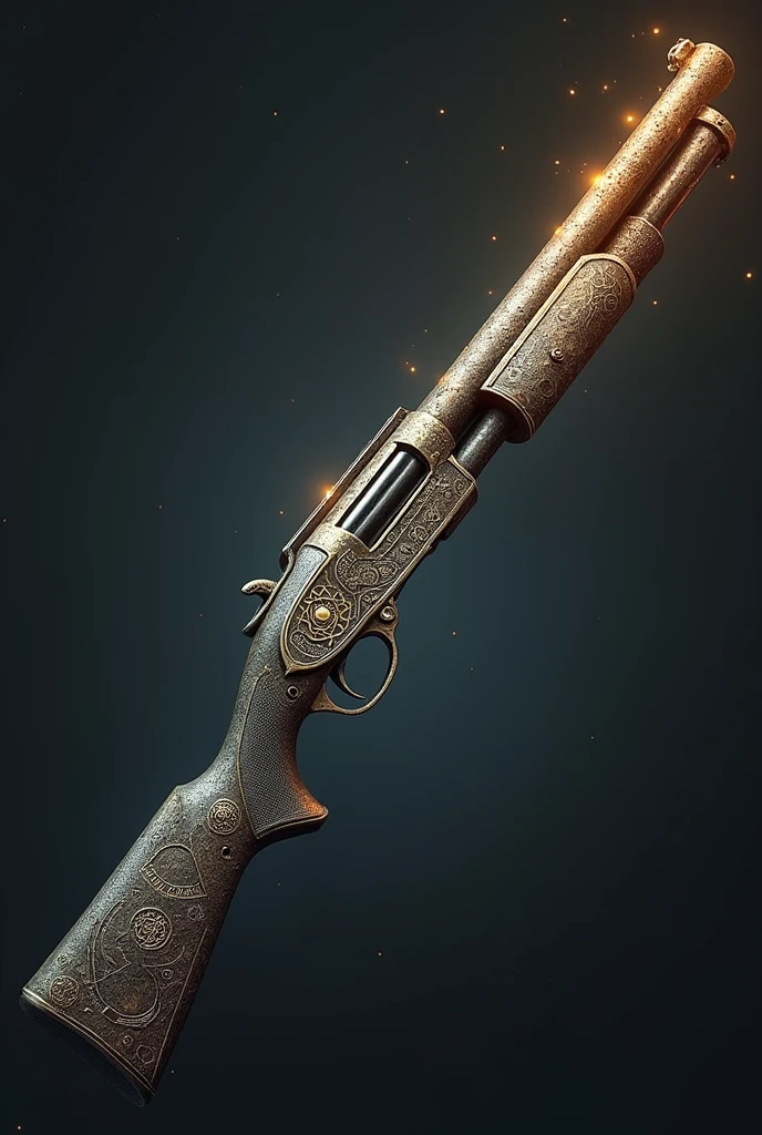 Long thick barrel shotgun with magic circles