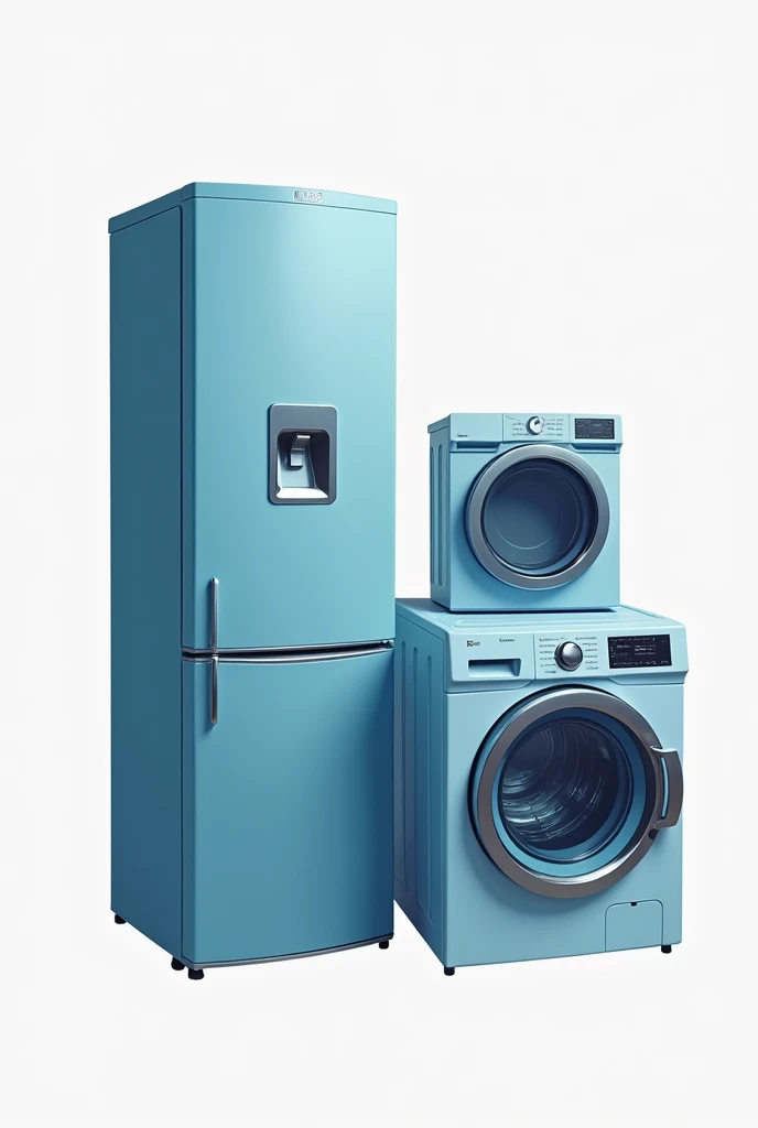 Logo for a home appliance spare parts store, refrigerator, washing machine and electricoven, without background