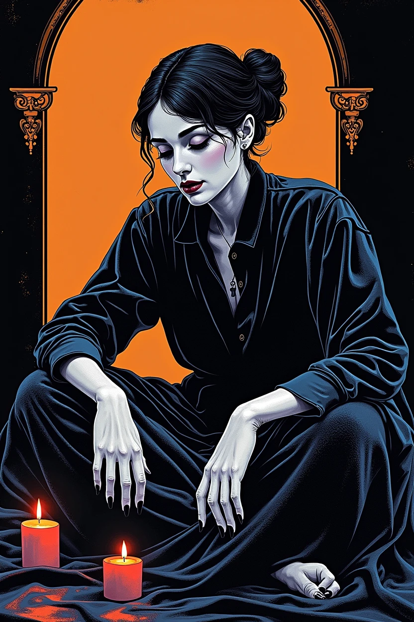 chiaroscuro technique on sensual illustration of an queen of cups, vintage queen, eerie, matte painting, by Hannah Dale, by Harumi Hironaka, extremely soft colors, hint of cyan vibrant, highly detailed, digital artwork, high contrast, dramatic, refined, tonal, highest quality,anatomy correct,ultra-wide-angle,depth of fields
