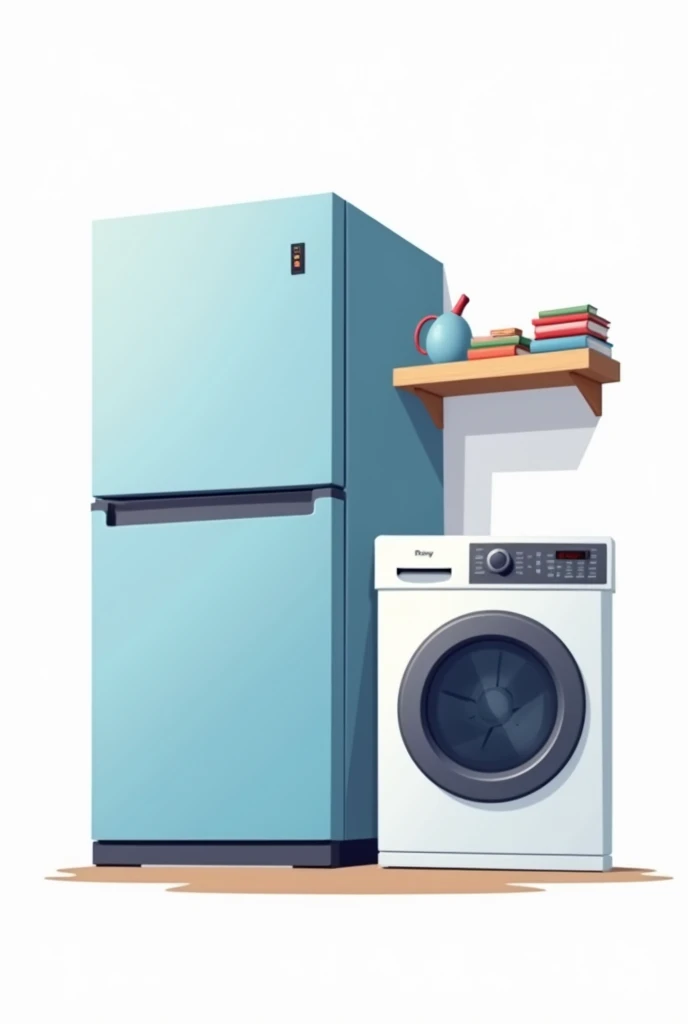 Logo for a home appliance spare parts store, refrigerator, washing machine and electric oven, without background