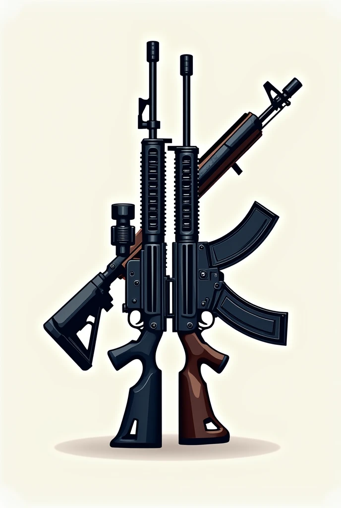gun shop logo, with rifle and sniperd