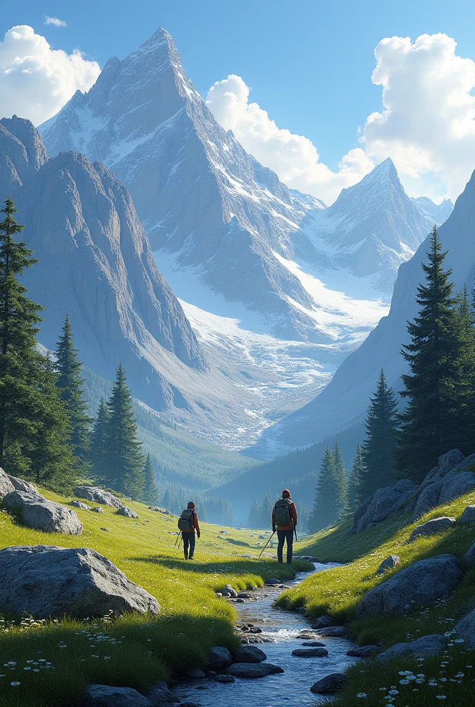 in the mountains