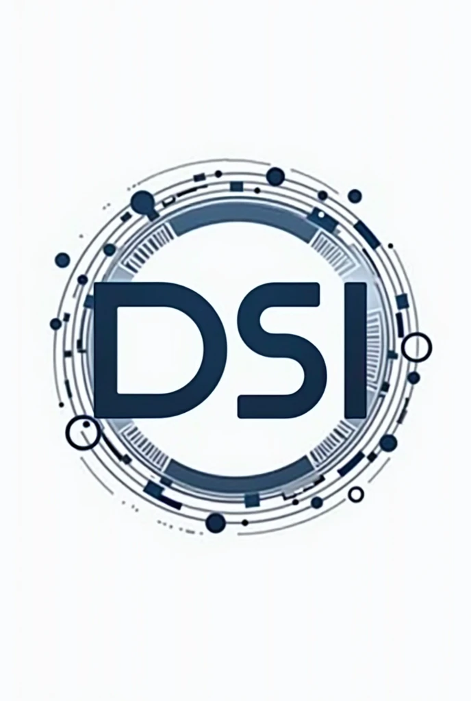 Create a logo that has to do with the systems development career and that says DSI in the middle and TECNOBLOX at the bottom with a white background that looks more futuristic and technological.