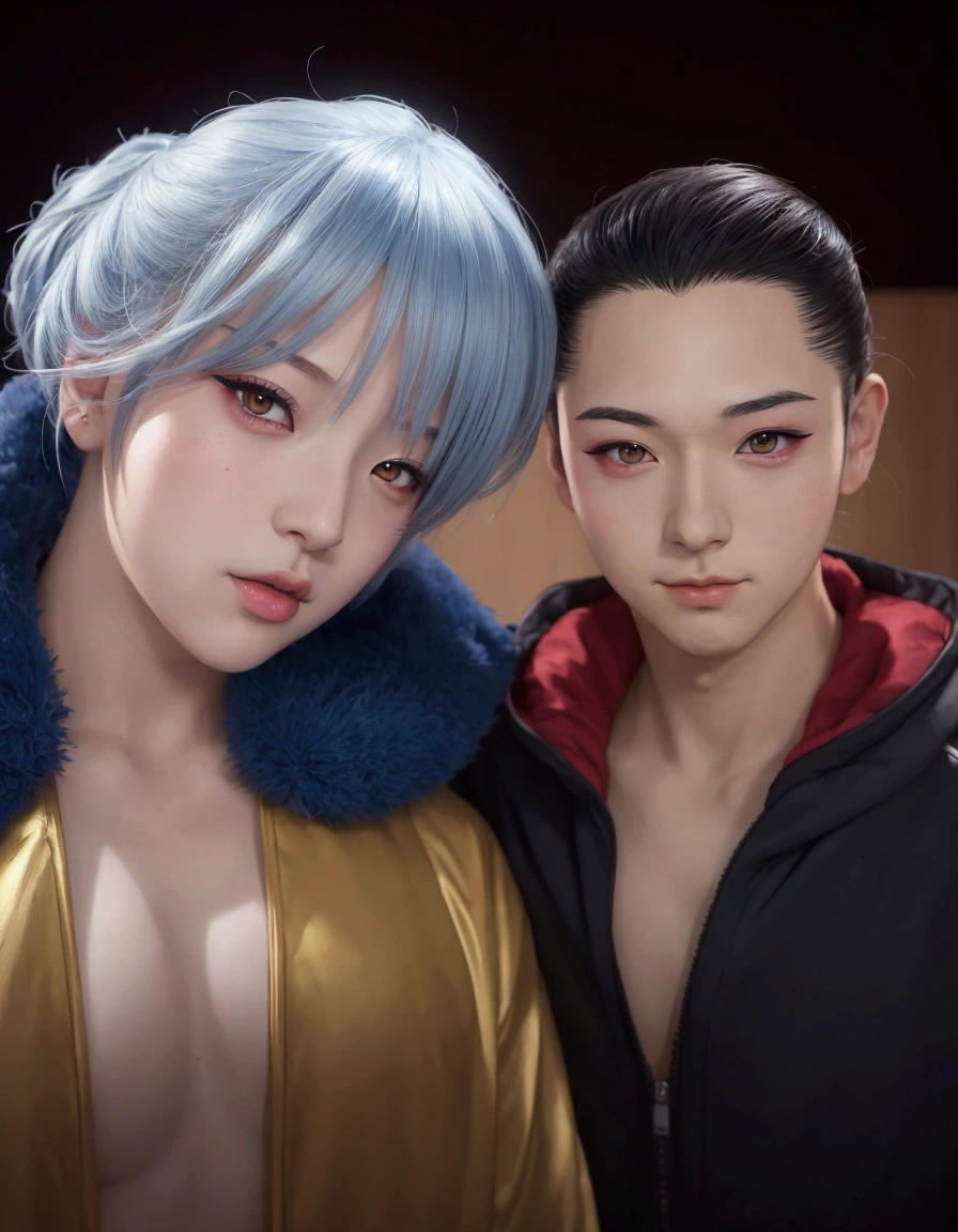 anime characters with different makeup and hair styles posing for a picture, jazza and rossdraws, range murata and artgerm, rossdraws and jazza, highly detailed exquisite fanart, high quality fanart, artgerm and genzoman, detailed fanart, fan art, by Ren Renfa, fanart, petros and leonid