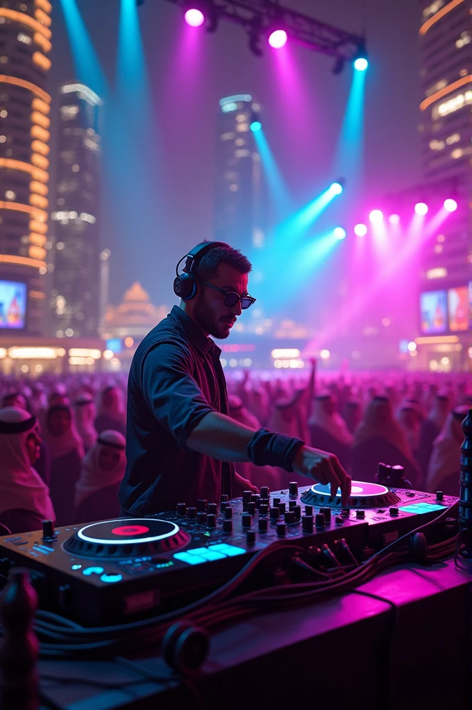 A DJ playing in Dubai for the Arabs 
