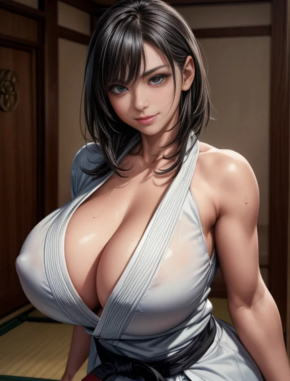 (nsfw), ((Best Picture Quality, 8k, Masterpiece: 1.3)), Sharp Focus: 1.2, Beautiful Woman: 1.4, Tall Woman, Drooping Arms, Slim Belly: 1.2, ((Large: 1.2)), Wet Body: 1. 1, Very Fine Face/Skin Texture, Fine Eyes, Double Eyelids, White skin, sweaty skin 1 girl,break, 1girl, hetero, boy big penis , (paizuri fellatio:1.5) ,( breasts grap) ,(gigantic breasts), short bob, layered hair, short cute hairstyle, fine details, cinematic feel, 8k, very delicate, (realistic, realistic: 1. 37), realistic, very delicate and beautiful, RAW photo, ((( professional lighting))), facial lighting, (((judo ))), (((black belt))), (muscular and healthy), small head, (((beautiful eyes))), realistic face, realistic face, narrow eyes, (stylish hairstyle: 1. 5)) (cool Japanese woman), viewer, (cool Japanese woman), intelligent, sports, (smile: 1.15), (closed mouth), thin, beautiful eyes, (dojo: 1.5)), judo player, healthy body, ((big tits)), (cleavage)),break, breasts, vagina, nipples, big tits, 1girl, (big tits), 1boy, (big tits), 1girl, (big tits), 1boy, (big tits) ,break,