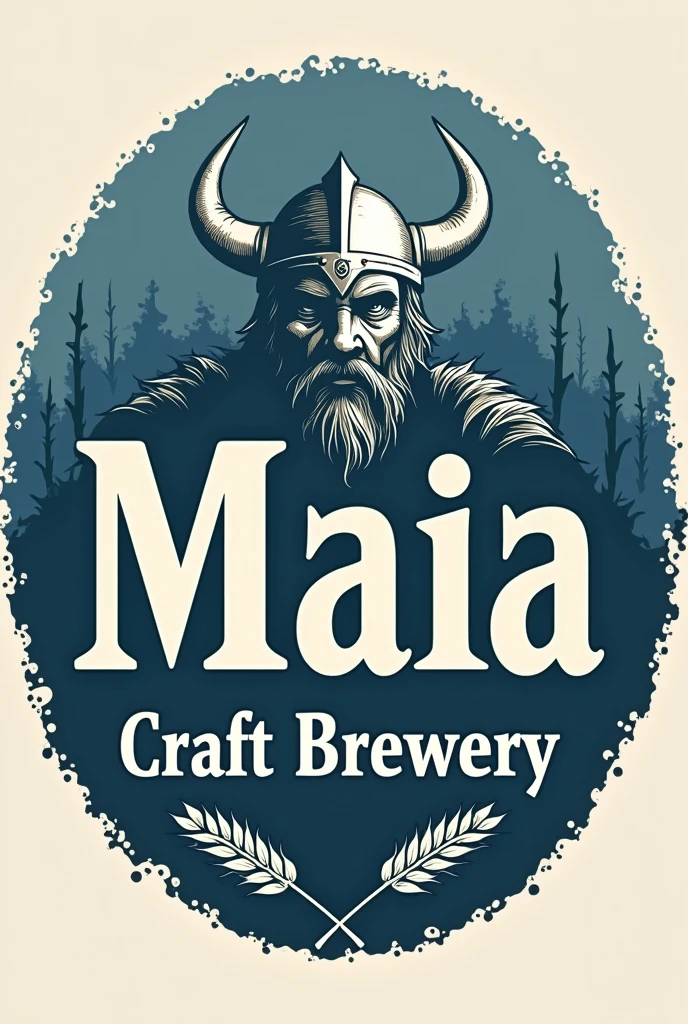 What a cool idea for a logo! Here is a prompt you can use to generate the image you described:

**Prompt para a logo:**

"Create an impactful logo with the name &#39;Maia&#39; as the main element. The font must have a Viking aesthetic, with slightly curved letters. Below the main name, include the phrase &#39;Craft Brewery&#39; in small font. Use a color palette in shades of blue and white. Add two sprigs of barley next to the phrase &#39;Craft Brewery&#39; to complete the design."

Com esse prompt, you will be able to clearly convey your vision for the creation of the logo! If you need anything else, just let me know!