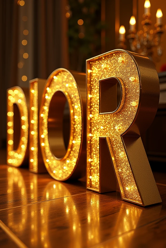 Those big, thick gold DIORIS letters