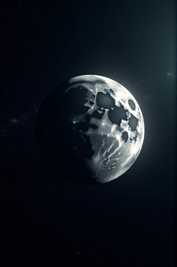 Creates an image of the moon seen from space