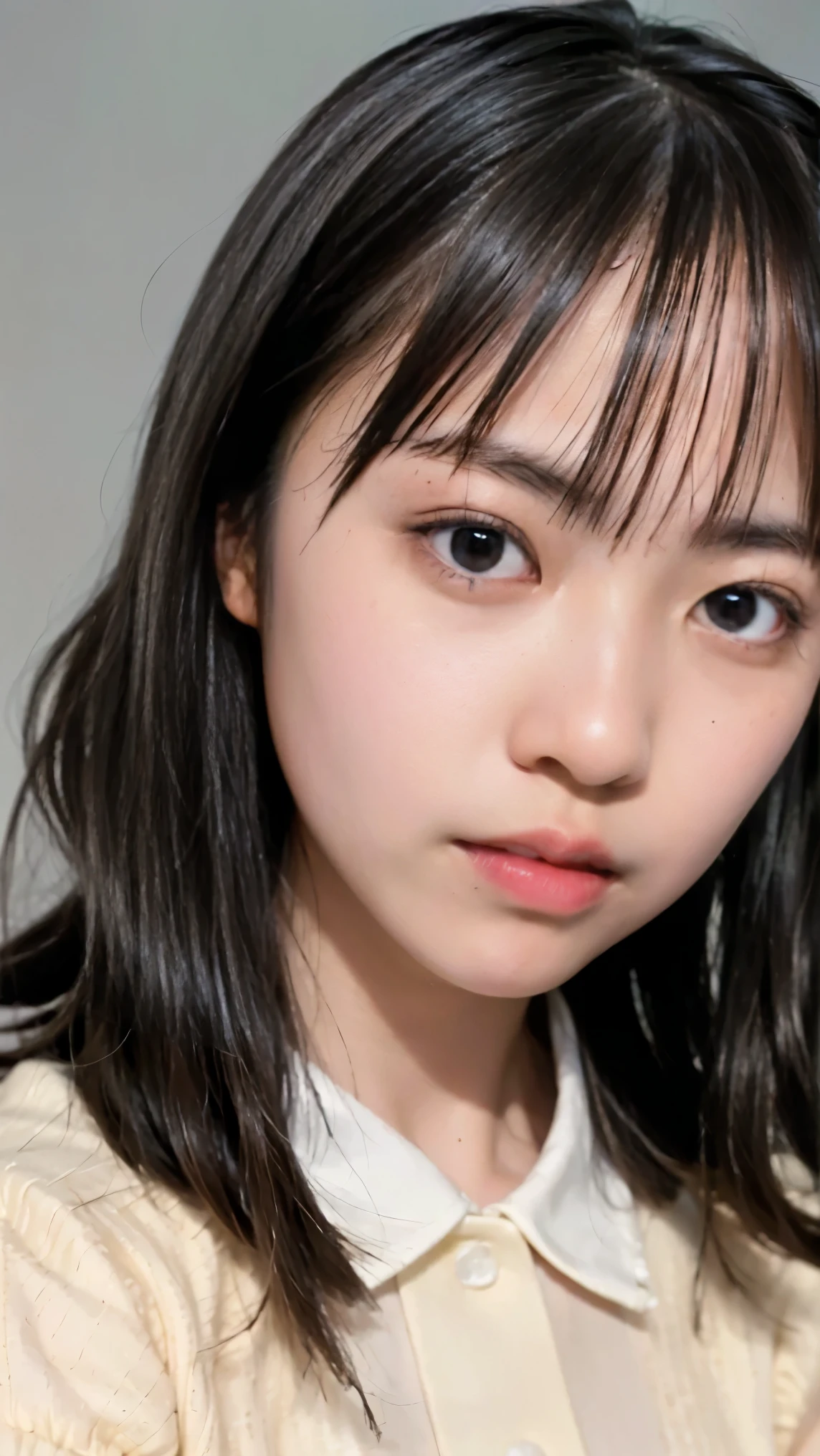 Everything modern:1.66, Cute Japanese Women Photos, smile, 20-year-old, Oil and hair palm for one-length straight hair:1.55, (photo Realistic:1.4), (hyper Realistic:1.4), (Realistic:1.3), (Smoother lighting:1.05), (Improving the quality of cinema lighting:0.9), 32K, 1 girl,20-year-oldの女の子, Realistic lighting, Backlight, The light shines on your face, Ray Tracing, (Bright light:1.2), (Improvement of quality:1.4), (Highest quality Realistic textured skin:1.4), fine grain, Detailed face,(smile:0), (Emphasis on face close-up:1.3), (Enhances the beauty of skin texture:1.1),((Extremely precise and accurate anatomy:1.0)), (Enhances the beauty of skin texture:1.1), Clean and glowing skin, mesh, thin:1.2, (Realistic:1.3), Realisticなライティング, (Smoother lighting:1.05), 32K, One Japanese woman, fine grain, Detailed face, (Film Grain:1.1),(Accentuates body lines:1.1), High resolution, Natural look, Kind eyes, Improves hair quality, Delicate light and shadow, Transparent muscles, Graceful pose, Beautiful Eyes, Sharp details, Soft light reflection, Beautiful contours, Delicate skin tone, Fine hair texture,Cute Japanese Women Photos,