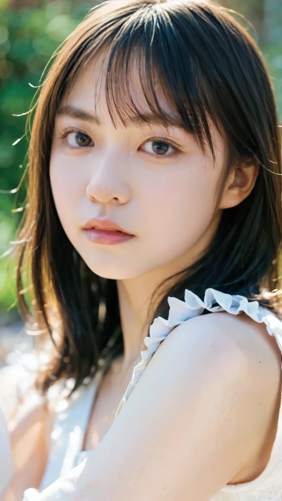 Everything modern:1.66, Cute Japanese Women Photos, smile, 20-year-old, Oil and hair palm for one-length straight hair:1.55, (photo Realistic:1.4), (hyper Realistic:1.4), (Realistic:1.3), (Smoother lighting:1.05), (Improving the quality of cinema lighting:0.9), 32K, 1 girl,20-year-oldの女の子, Realistic lighting, Backlight, The light shines on your face, Ray Tracing, (Bright light:1.2), (Improvement of quality:1.4), (Highest quality Realistic textured skin:1.4), fine grain, Detailed face,(smile:0), (Emphasis on face close-up:1.3), (Enhances the beauty of skin texture:1.1),((Extremely precise and accurate anatomy:1.0)), (Enhances the beauty of skin texture:1.1), Clean and glowing skin, mesh, thin:1.2, (Realistic:1.3), Realisticなライティング, (Smoother lighting:1.05), 32K, One Japanese woman, fine grain, Detailed face, (Film Grain:1.1),(Accentuates body lines:1.1), High resolution, Natural look, Kind eyes, Improves hair quality, Delicate light and shadow, Transparent muscles, Graceful pose, Beautiful Eyes, Sharp details, Soft light reflection, Beautiful contours, Delicate skin tone, Fine hair texture,Cute Japanese Women Photos,