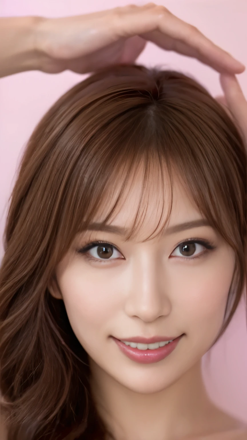(Highest quality、8k、Award-winning works、Ultra-high resolution)、One beautiful woman、(Wearing a shiny tight swimsuit)、(blonde:1.1)、Bright color contacts、Perfect Makeup、Bright and shiny lipstick、(Very heavy makeup:1.2)、(Deep pink around the eyes:1.1)、Beautiful bright eyeshadow、Heavy makeup around the eyes、(Huge breasts:1.2)、very long wavy hair、(Romantic affection:1.1)、The best smile he had when he saw me、(Many of them emphasize the body line..:1.1)、(Strongly blurred vibrant Harajuku city background:1.1)、(Strongly blurred background:1.1)、Accurate anatomy、(Ultra-high resolutionの完璧な美しい歯:1.1)、Ultra-high definition beauty face、Ultra HD Hair、Ultra HD Shining Eyes、輝くUltra-high resolutionの美肌、Ultra-high resolutionの艶やかな唇, Very detailed, Nose and mouth,Face Focus, Extreme close up of face,Glossy lips with visible lip wrinkles,Perfect Lips
