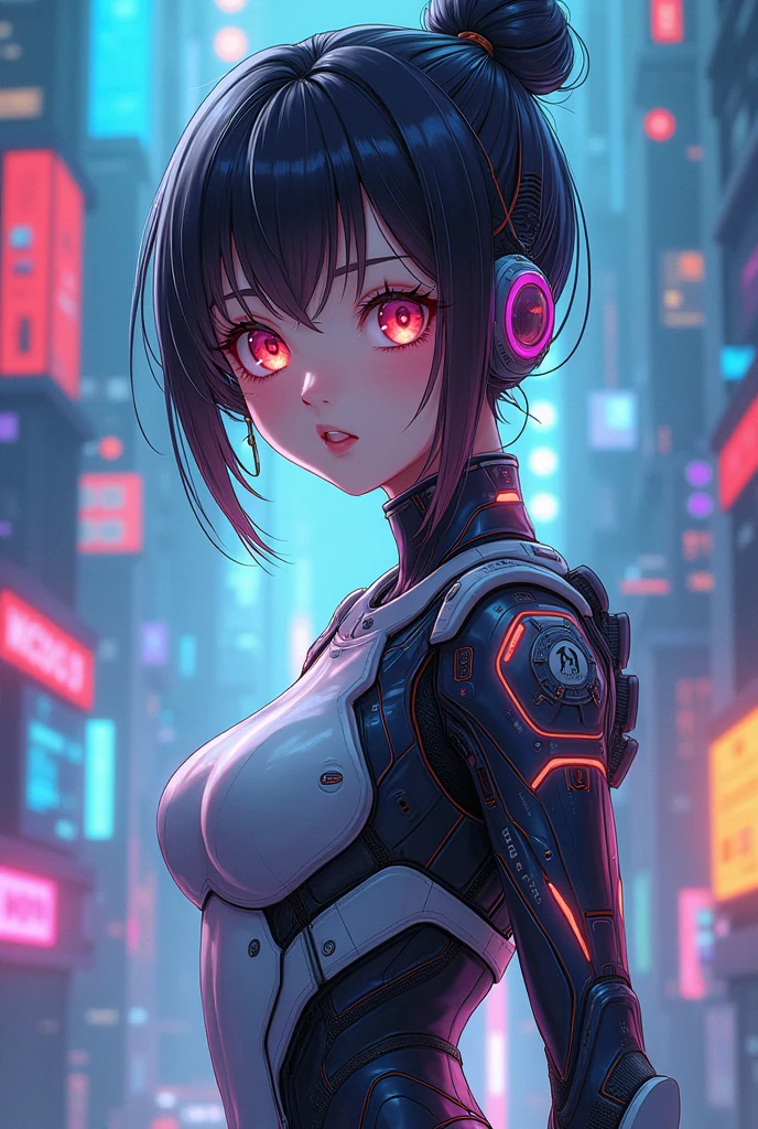 A tech focused anime girl