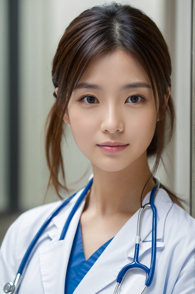 ((Highest quality)), ((masterpiece)), (detailed),Perfect Face,Japanese,Female doctor,White