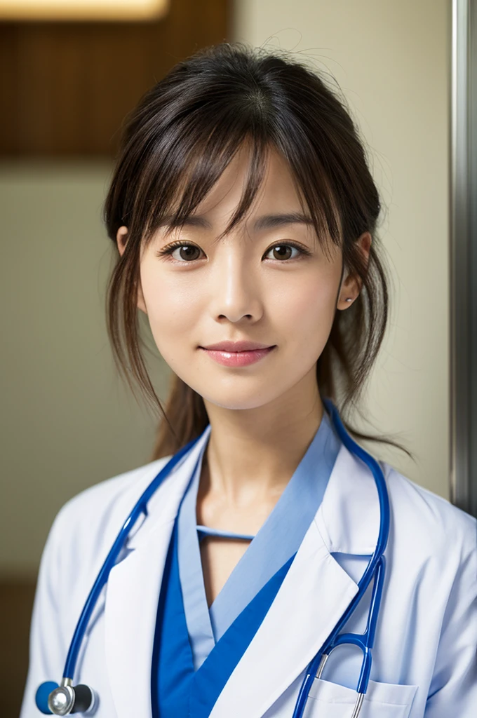 ((Highest quality)), ((masterpiece)), (detailed),Perfect Face,Japanese,Female doctor,White