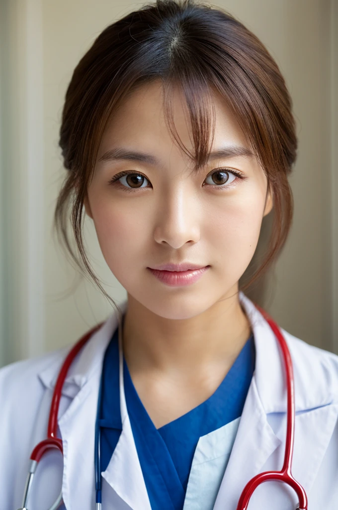 ((Highest quality)), ((masterpiece)), (detailed),Perfect Face,Japanese,Female doctor,White