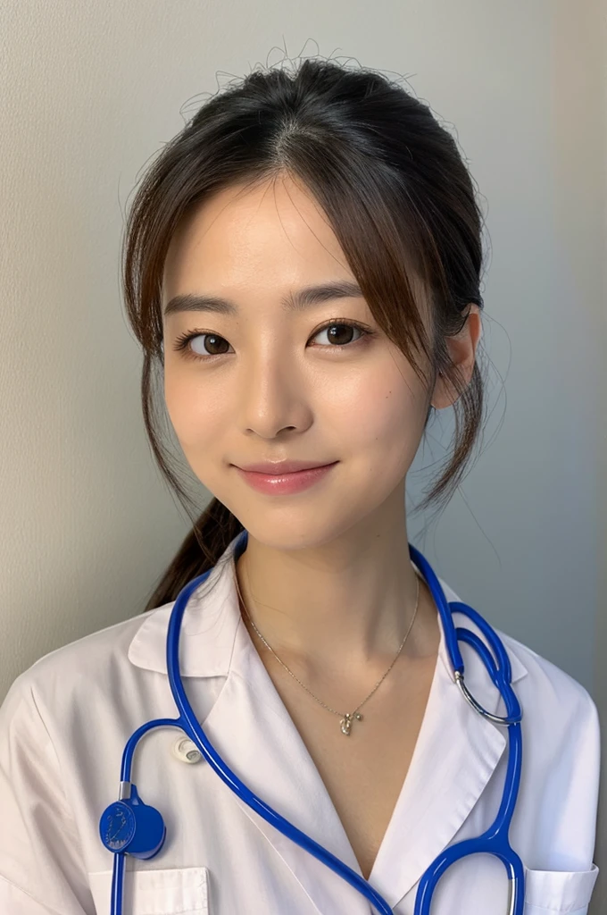 ((Highest quality)), ((masterpiece)), (detailed),Perfect Face,Japanese,Female doctor,White