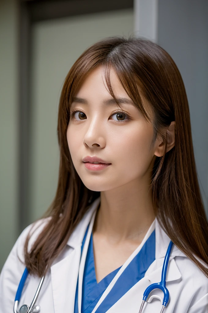 ((Highest quality)), ((masterpiece)), (detailed),Perfect Face,Japanese,Female doctor,White