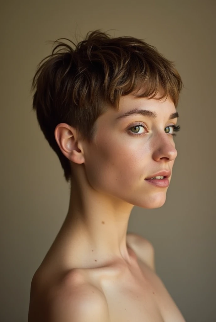 Short hair, naked