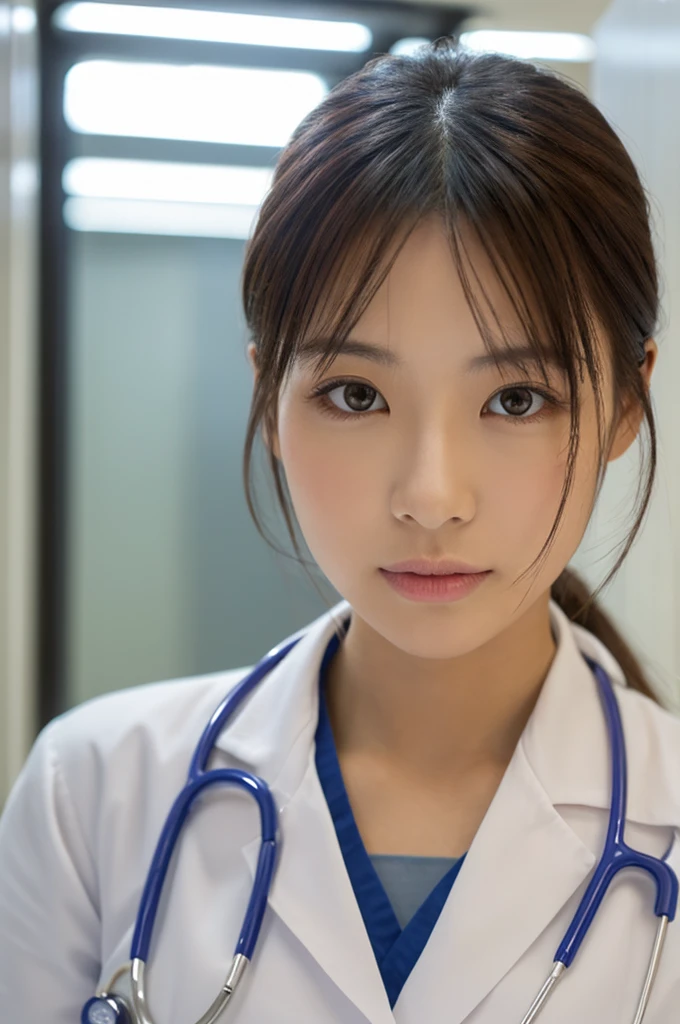 ((Highest quality)), ((masterpiece)), (detailed),Perfect Face,Japanese,Female doctor,White