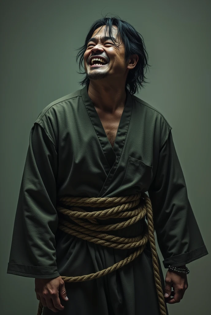 Tied up Japanese man
