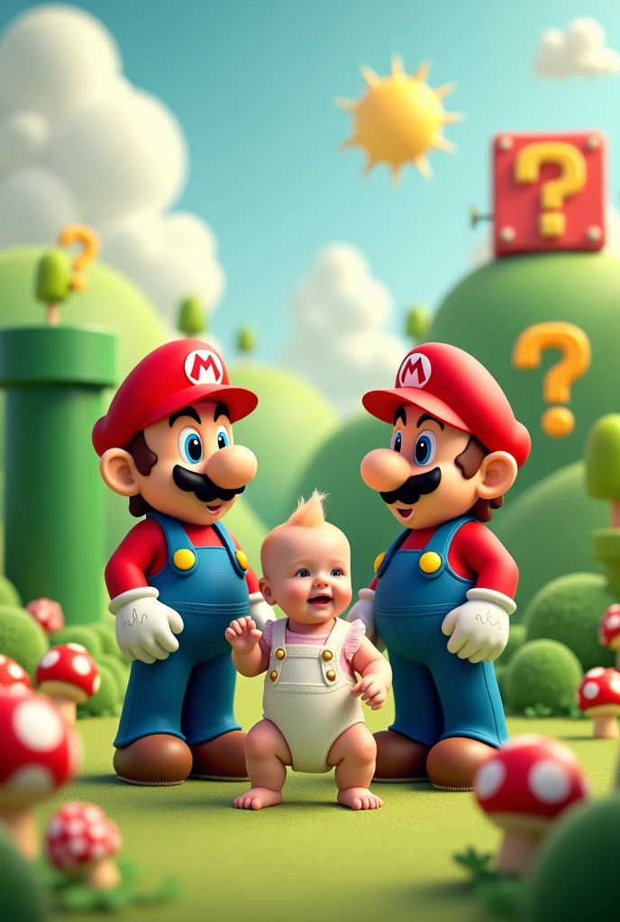 Mario bros background for 4 month photos