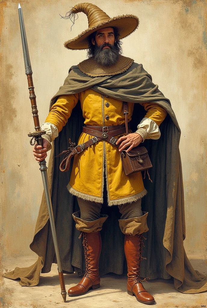 Don Quijote of La Mancha, front page, tale , delgado, disguised