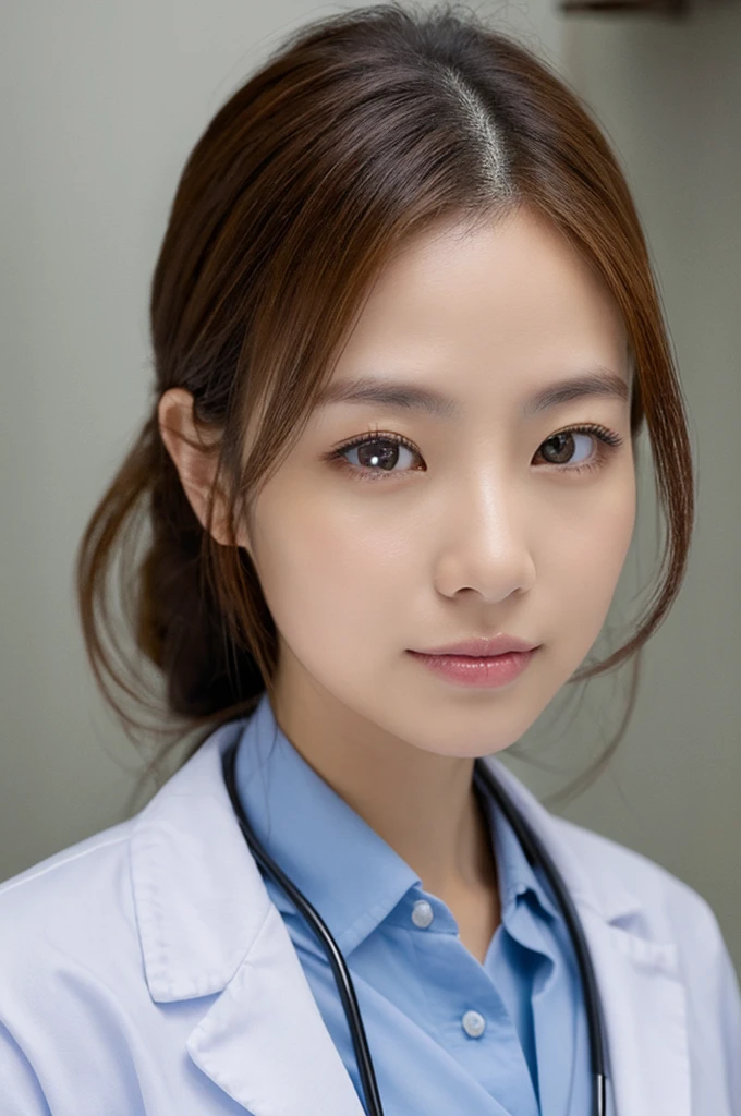 ((Highest quality)), ((masterpiece)), (detailed),Perfect Face,Japanese,Female doctor,White