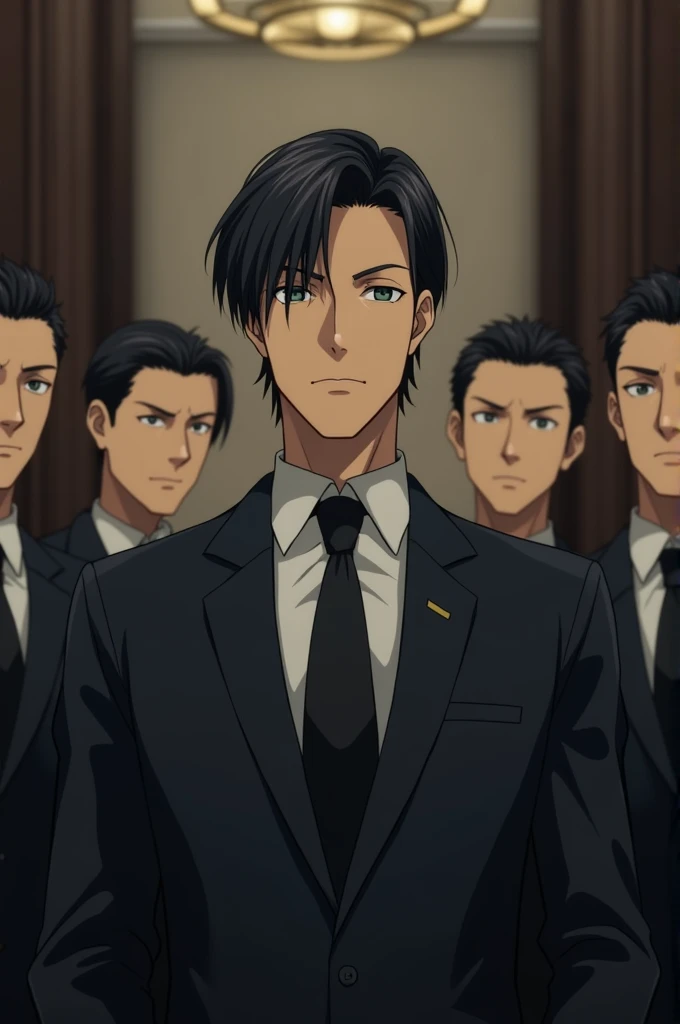 Men black hair wait for a woman she's call shinzo