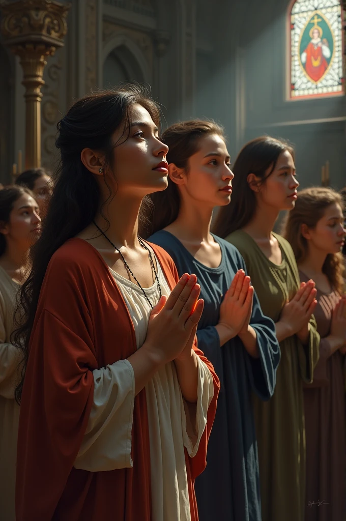People praying 
