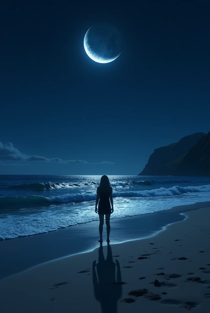 beach at night