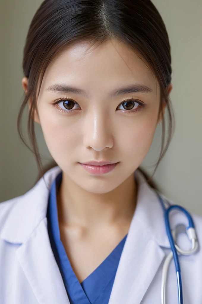 ((Highest quality)), ((masterpiece)), (detailed),Perfect Face,Japanese,Female doctor,White