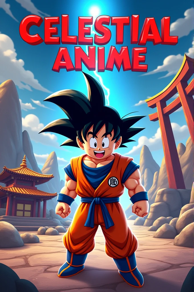 GPT chat create what option for a roblox game with anime characters similar to goku each cover is different from a game similar to anime fighters simulator with the name celestial anime in red