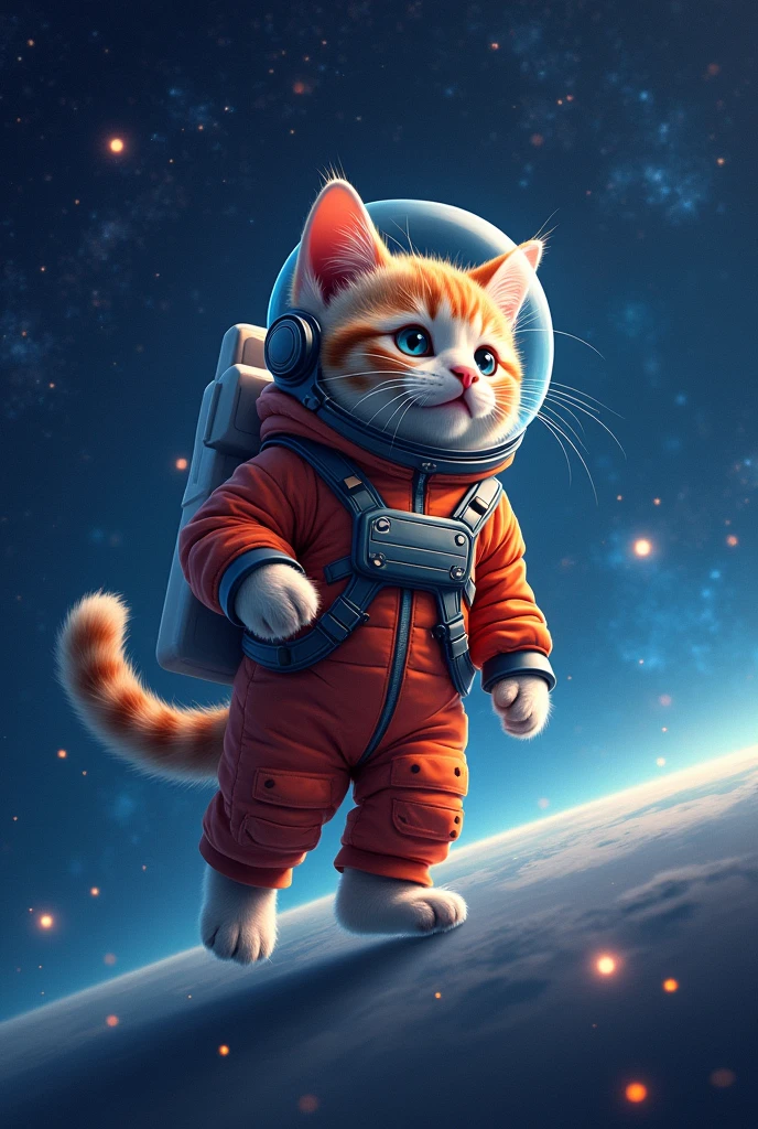 Space Cat,Space Background, star, Milky Way,Cat in a spacesuit、star空、Milky Way